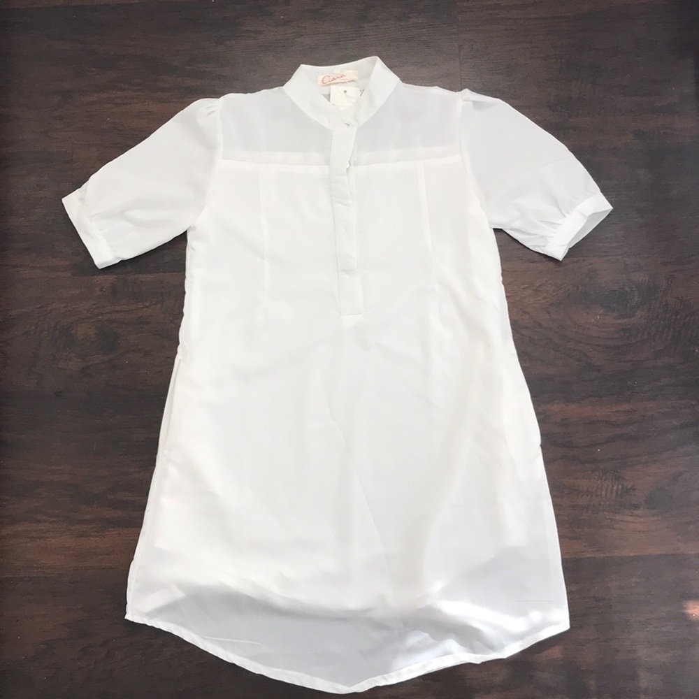 Ciara tunic/dress sheer with overlay NWT